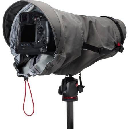 Manfrotto MB PL-TS Pro Light Teleshield - osłona przeciwdeszczowa na aparat z teleobiektywem, ciemna szara_3